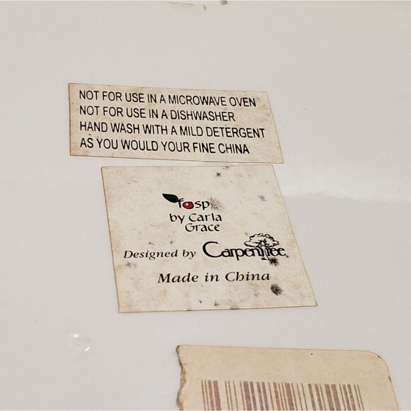 Ceramic Square Plaque With Grape & Fruit Design By Carla Grace For Carpentree - Picture 5 of 8